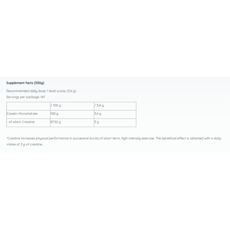 Nutriversum, Creatine Monohydrate, 500g, 147 Servings