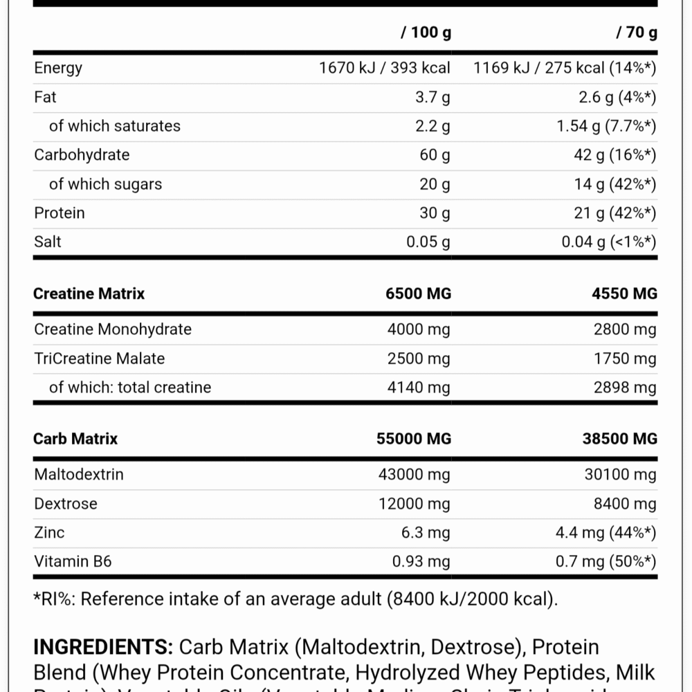 Nutriversum, gainer pro, 5KG, 71 Servings