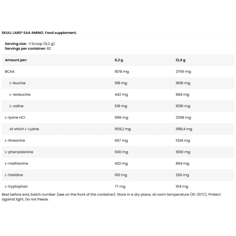 Skull Labs, EAA Amino, 390g, 62 Servings