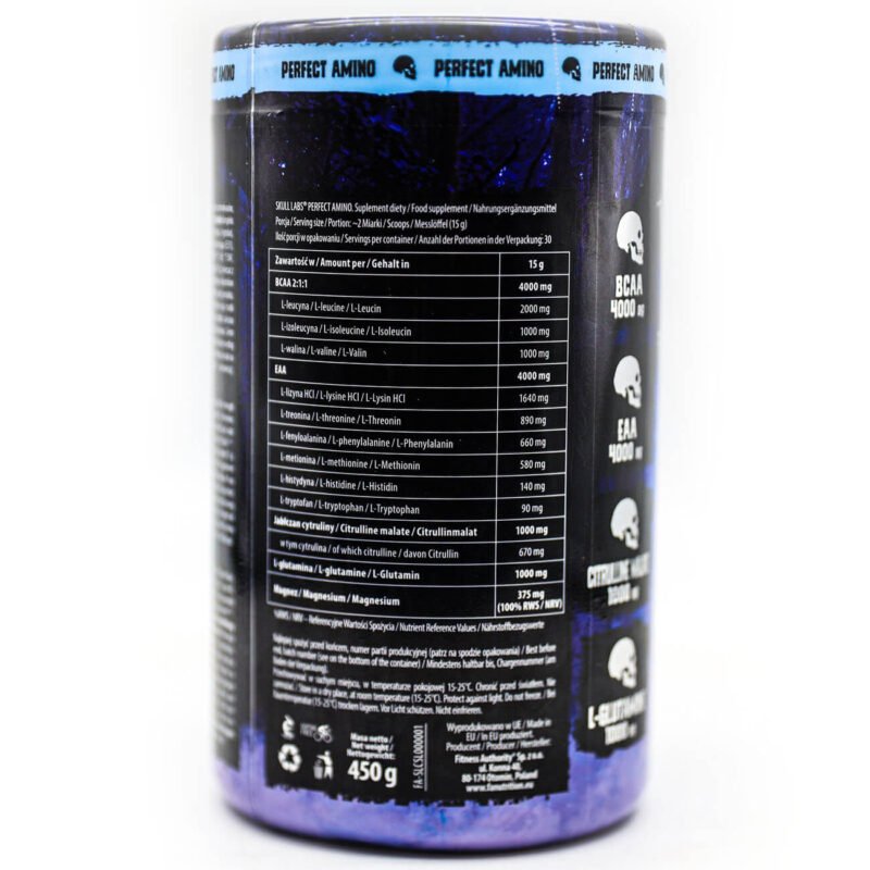 Skull Labs Perfect Amino - Mango Lemon - 450g - 30Serv - Image 2