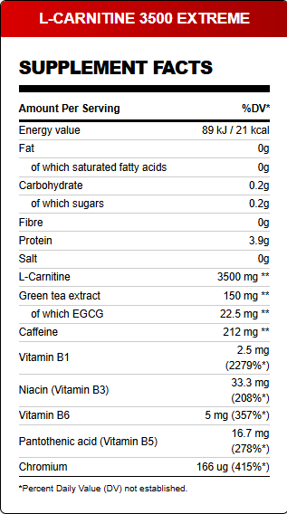 Wellness Nutrition, L - Carnitine Extreme Shot, Blueberry, 50ml, 2 Serving