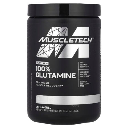 MuscleTech Platinum 100% Glutamine Unflavored 300G 60Serv