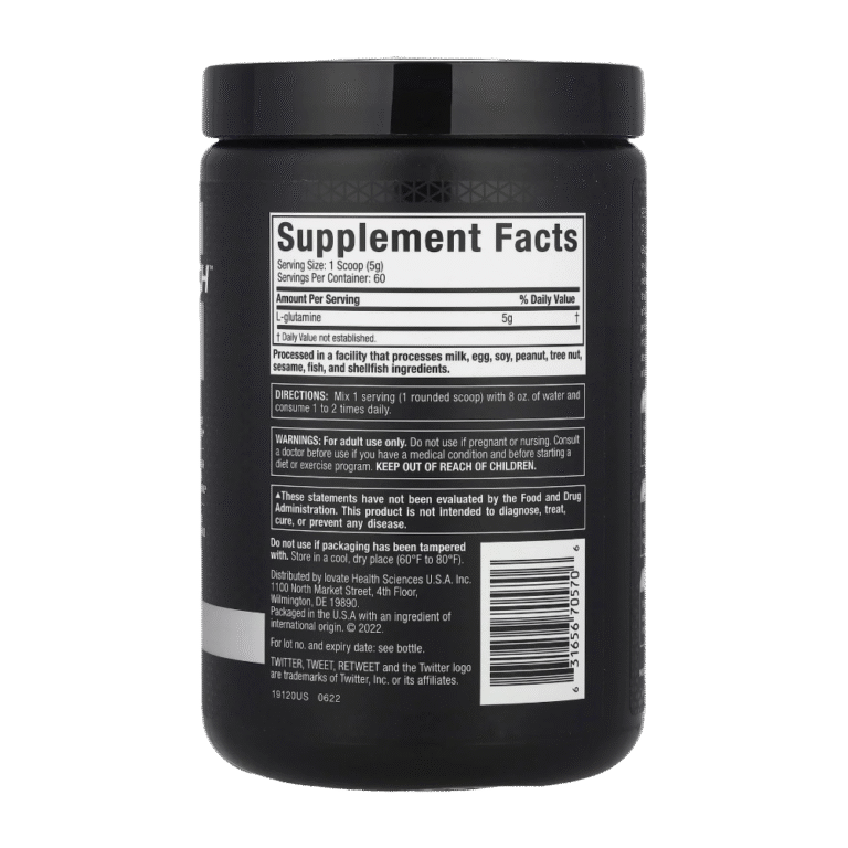 MuscleTech, Platinum 100% Glutamine, Unflavored, 300G, 60 Servings