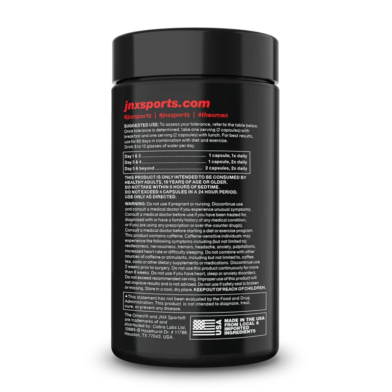 The Omen Fat Burner 100 Capsules 300mg caffeine - Image 3