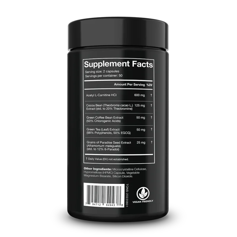 The Omen Non-Stimulant Fat Burner 100 Capsules Caffeine Free - Image 2