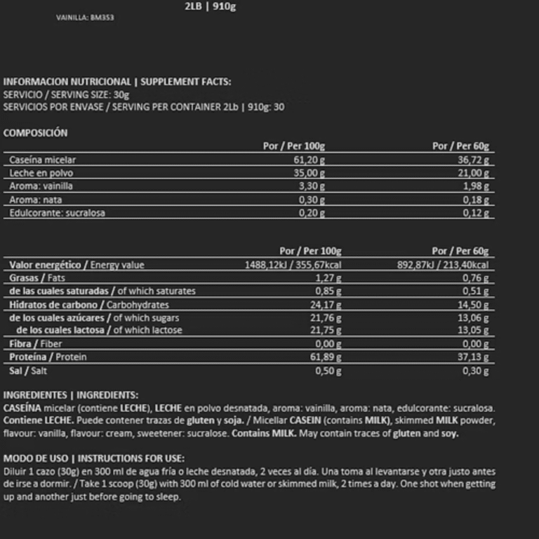 BigMan, Casien, 1kg, 30 Servings