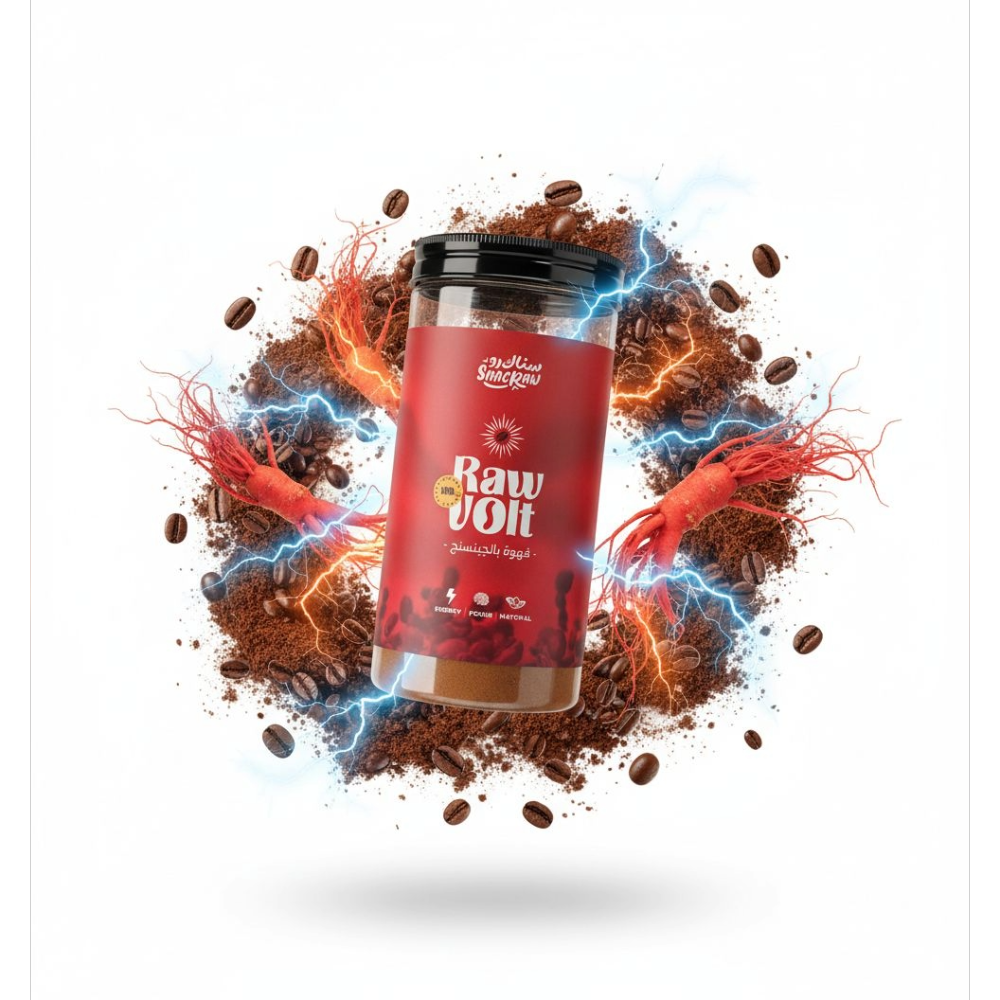 Snac Raw, Raw Volt, Ginseng Coffee, 250g, 25 Servings
