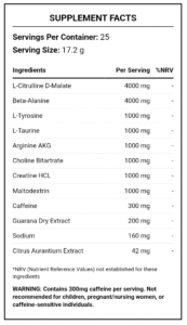 Marvelous Nutrition, Experiment Pre-Workout, 480g, 25 Servings