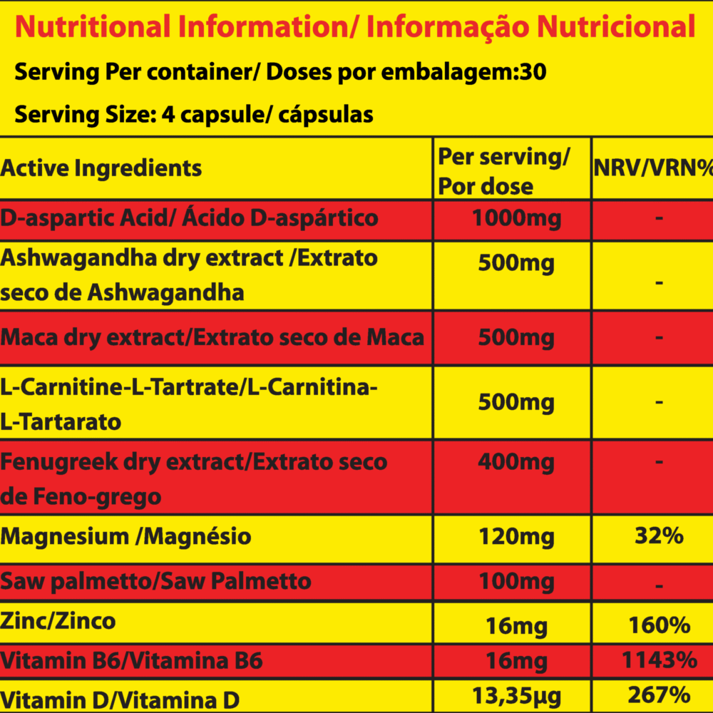 Marvelous Nutrition, Testoman, 120 Capsules, 30 servings