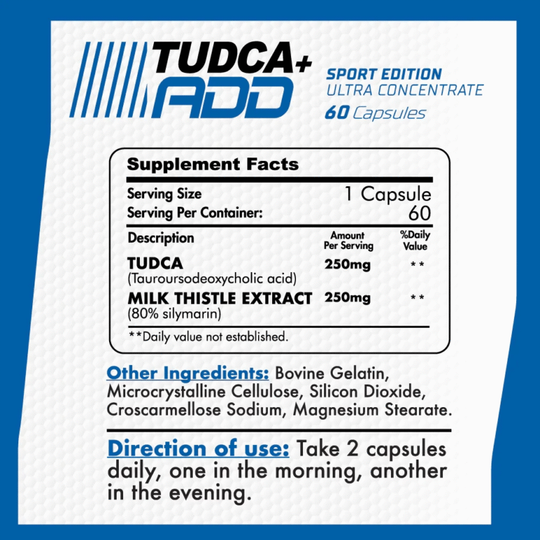 Muscleadd, Tudca+ ADD, 60 Capsules, 60 Servings