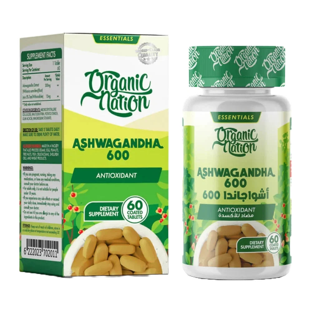 Organic Nation, Ashwagandha, 60 Tablets, 30 Servings
