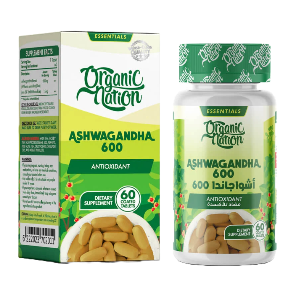 Organic Nation, Ashwagandha, 60 Tablets, 30 Servings