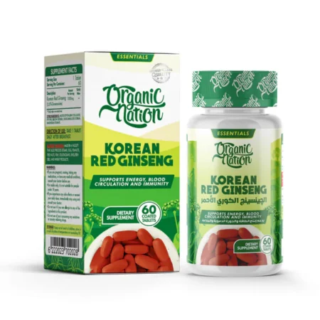 Organic Nation Red korean ginseng 1000g 60Tablets