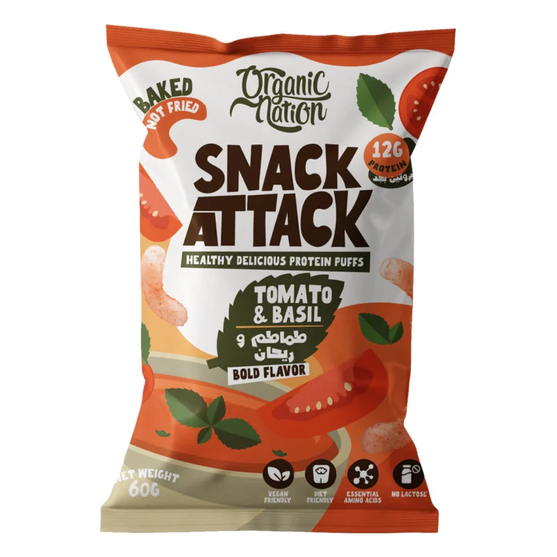 Organic Nation Snack Attack High quality protein Puffs