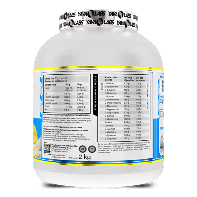 Yava Labs, Elite Whey, 2KG, 66 Servings