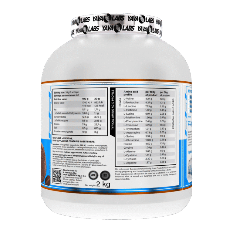 Yava Labs, Whey CAMP + CREATINE, 2KG, 66 Servings