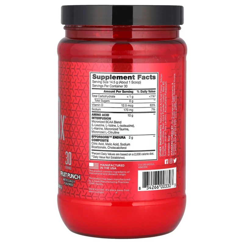 BSN AminoX Muscle Recovery & Endurance Powder with BCAA 435g 30 Servings - Image 2