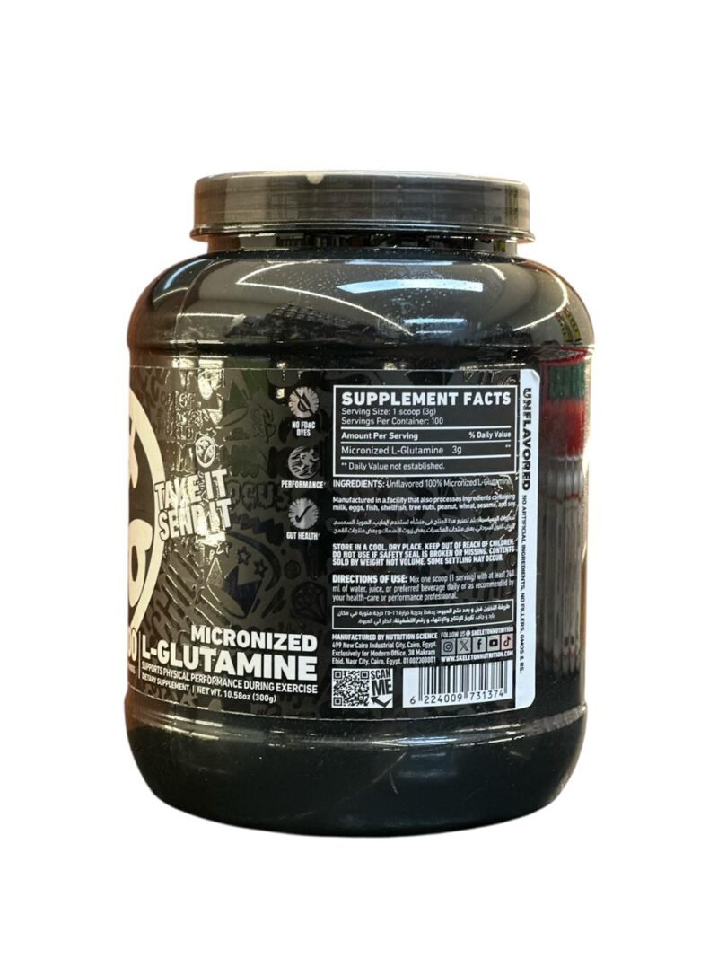 Skeleton Nutrition L-Glutamine 300g 100Serv - Image 2