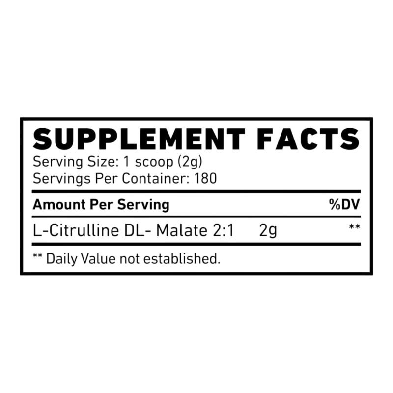 Skeleton Nutrition L-Citrulline Malate 360g 180Serv - Image 2