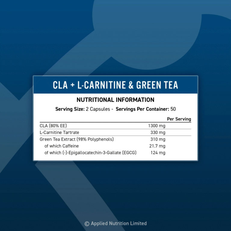 Applied Nutrition, Cla + L-Carnitine & Green Tea, 100 Capsules, 50 Servings