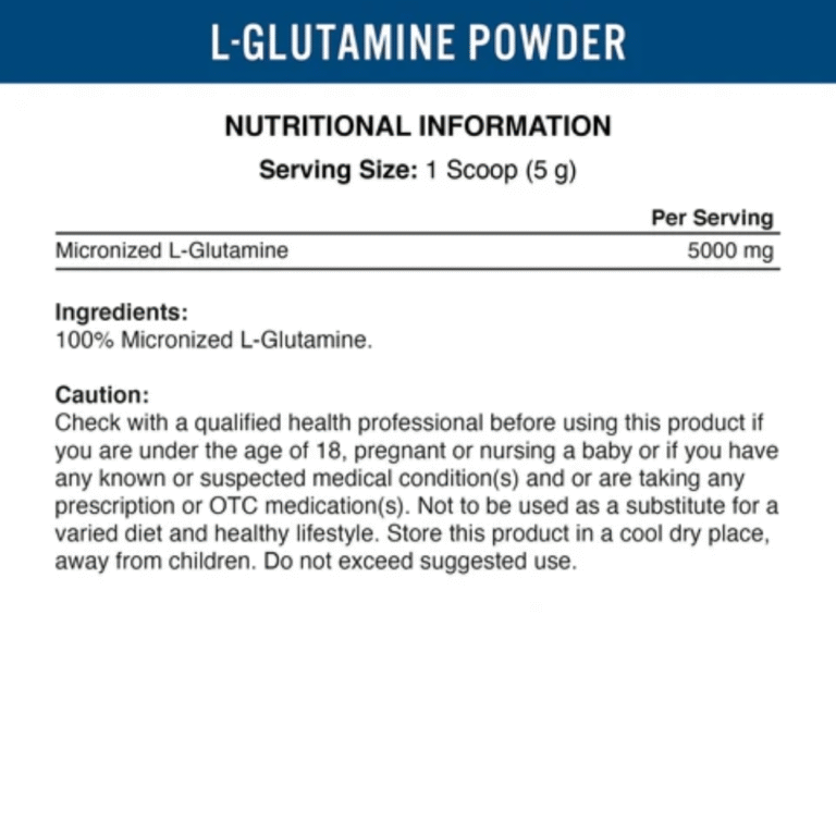 Applied Nutrition, L - Glutamine, 250g, 50 Servings