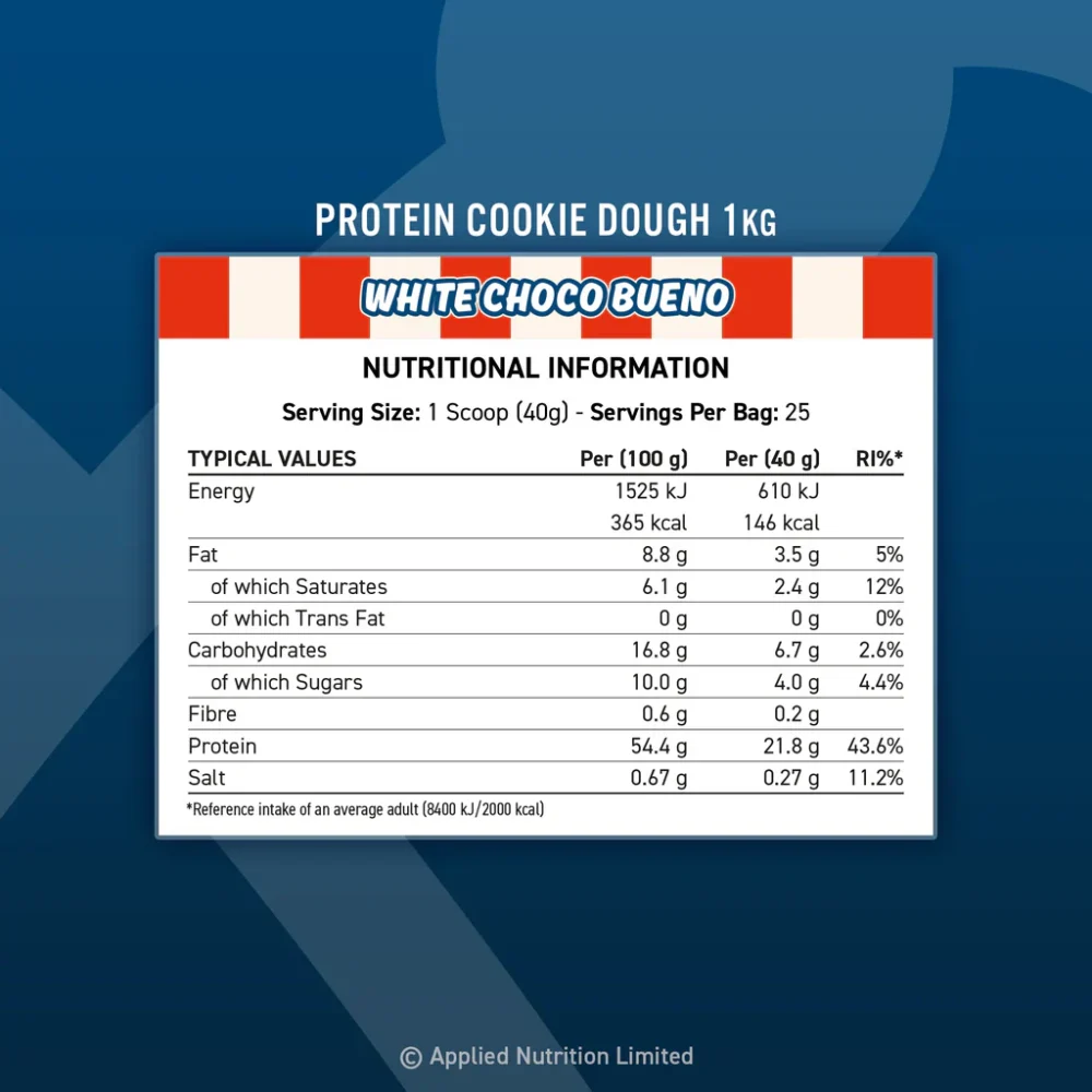 Applied Nutrition, Protein Cookie Dough Dessert, 1kg, 25 servings - Image 2