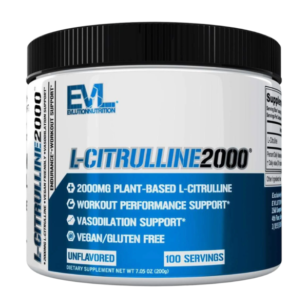 EVL, L-Citrulline 2000, Unflavored, 200g, 100 Servings
