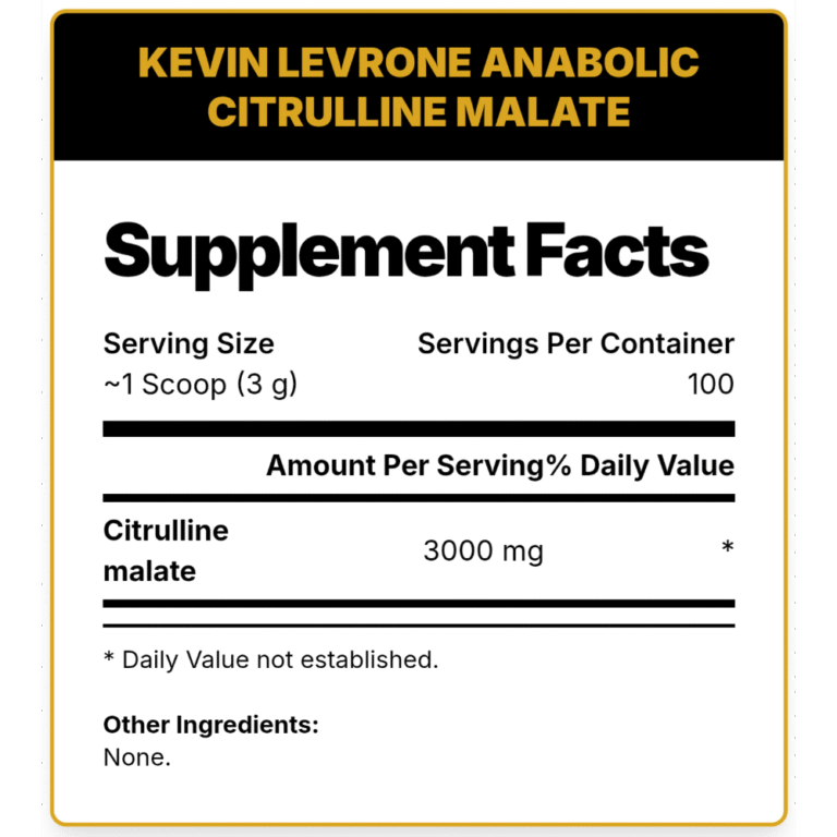 Kevin Levrone, Anabolic Citrulline Malate, 300g, 100 Servings