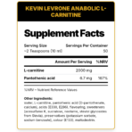 Kevin Levrone, Anabolic L Carnitine, 500ML, 50 Servings