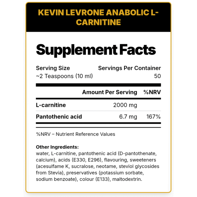 Kevin Levrone, Anabolic L Carnitine, 500ML, 50 Servings