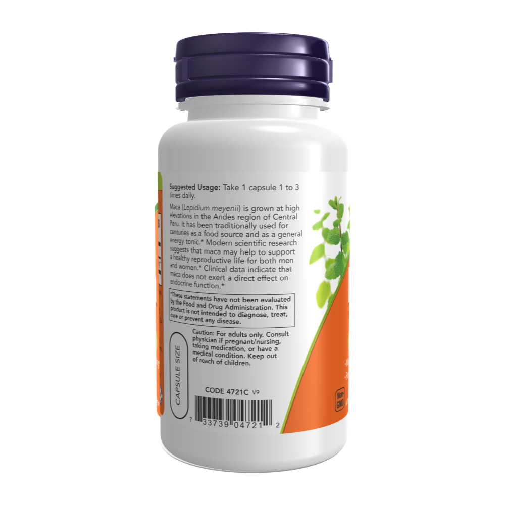 Now Foods, Maca, 500mg, 100 capsules, 100 Servings