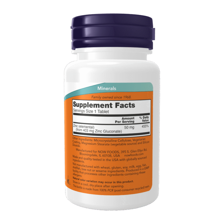 Now Foods, Zinc, 50mg, 250 Tablets, 250 Servings