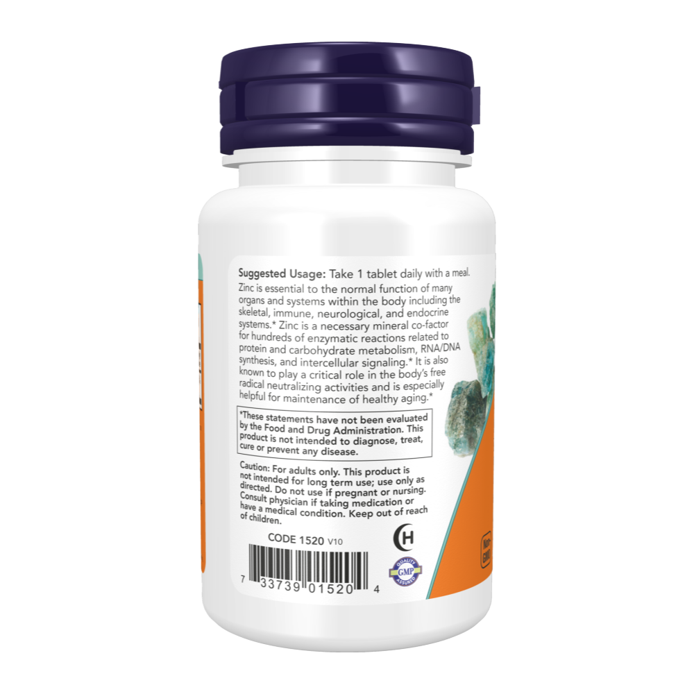 Now Foods, Zinc, 50mg, 250 Tablets, 250 Servings