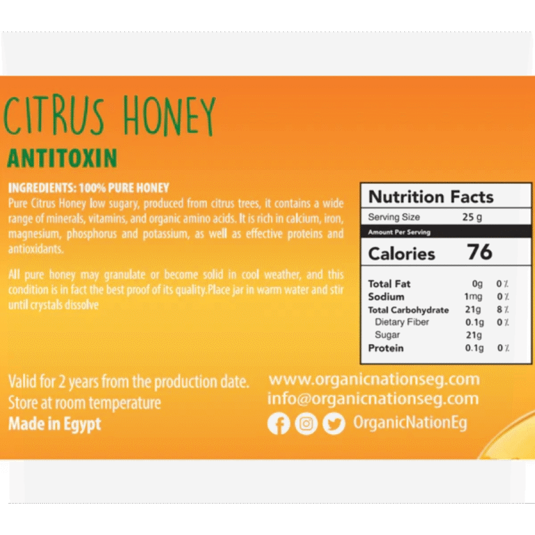 Organic Nation, Citrus Honey, 400g