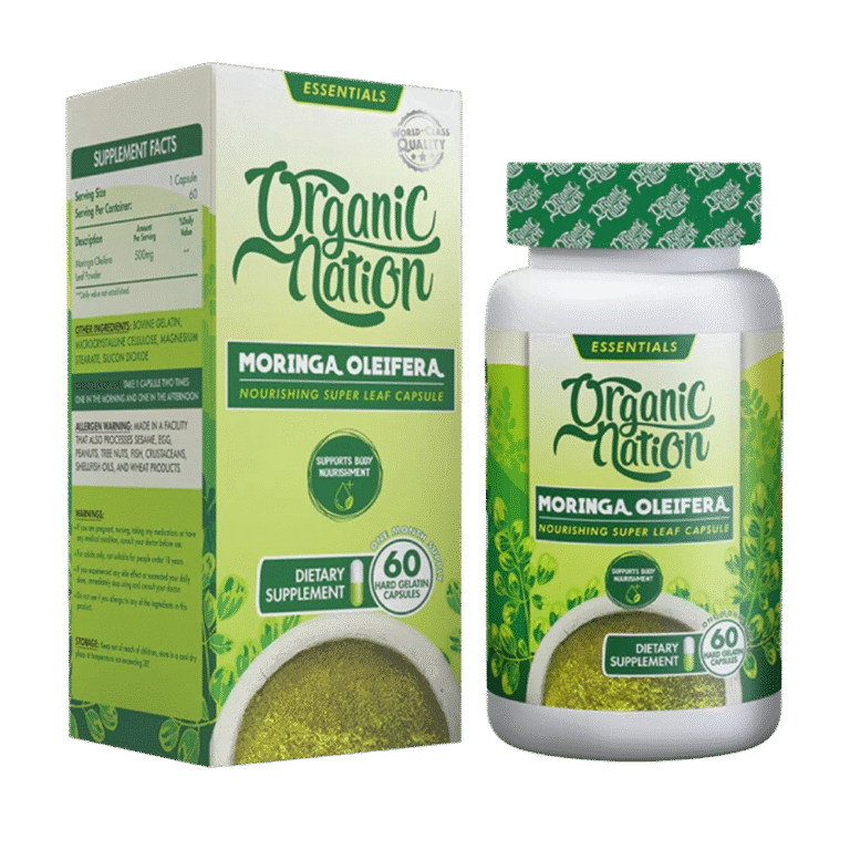 Organic Nation, Moringa Oleifera, 60 Capsules, 60 Servings