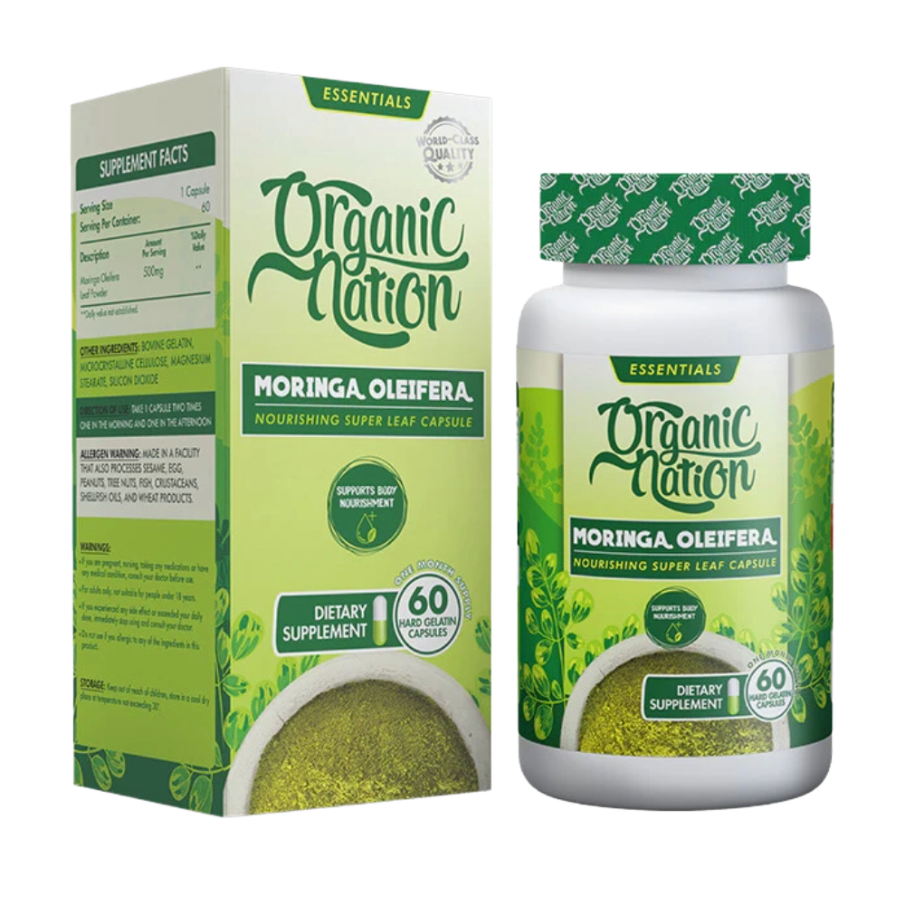 Organic Nation, Moringa Oleifera, 60 Capsules, 60 Servings