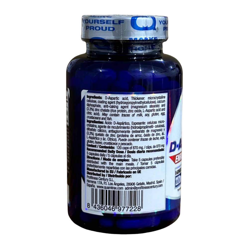 Quamtrax, Daa With Zinc, 120 Capsules, 24 Servings