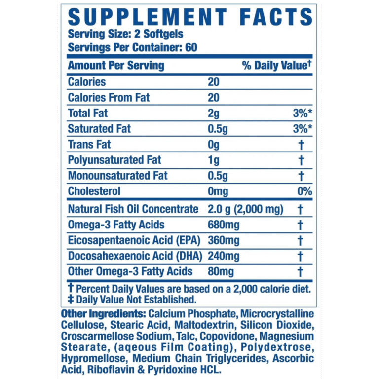 Ronnie Coleman, Omega 3, 120 Softgel, 60 Servings