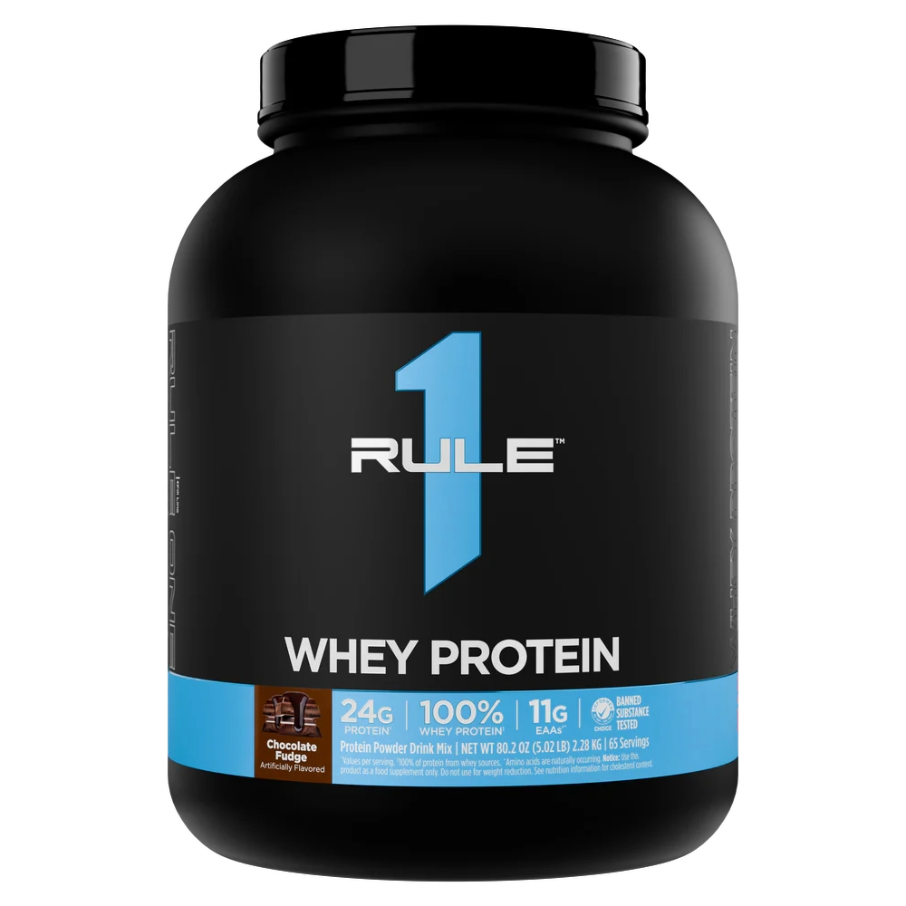 Rule One, Whey Protein, 2.28kg, 65 Servings Chocolate Fudge Rule One, Whey Protein, 2.28kg, 65 Servings