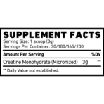 Skeleton Nutrition, Creatine Monohydrate, 90g, 30 servings - Image 2