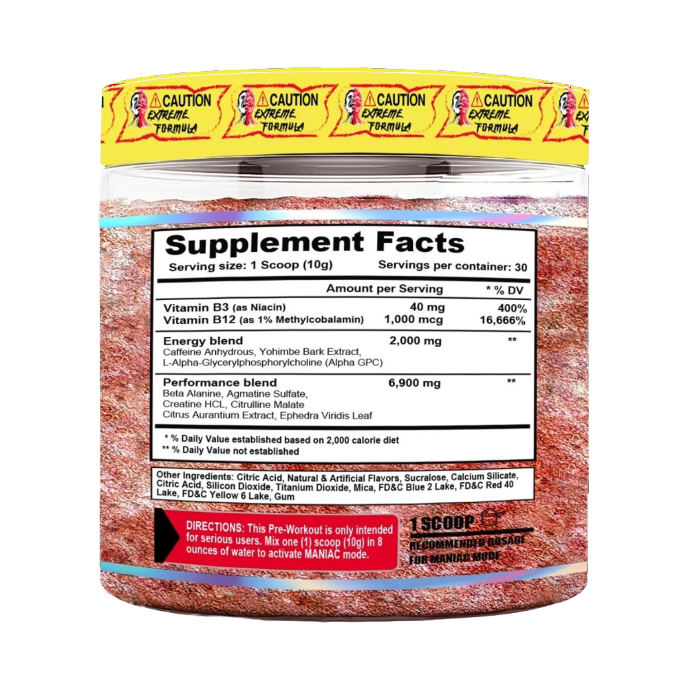 Terror Labz, Maniac, 300g, 30 Servings