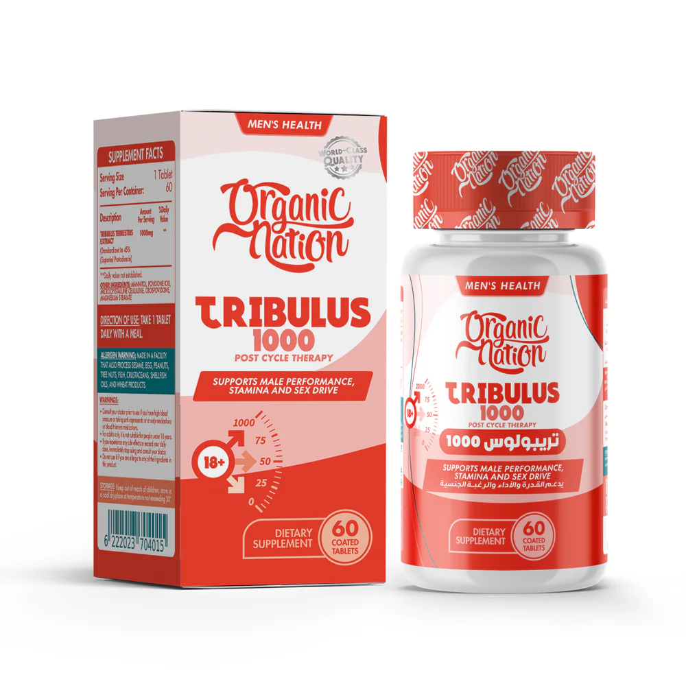 Organic Natione Tribulus 1000mg-60Serv-60Coated Tablet