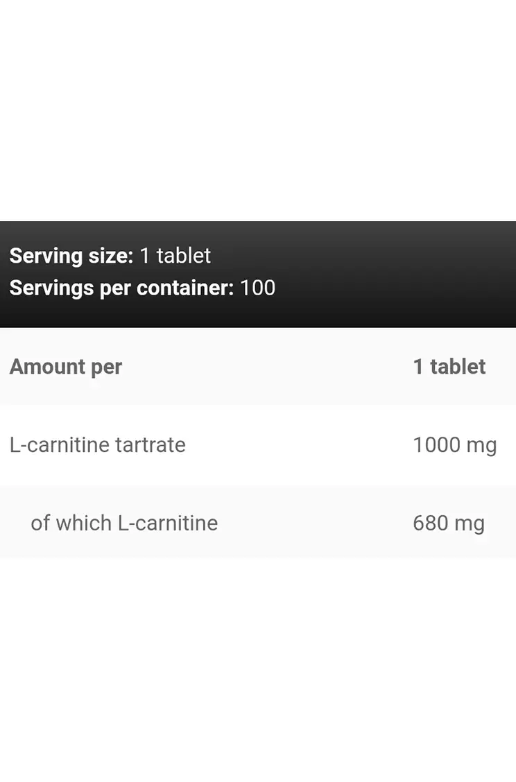 Kevin Levrone, Gold L-Carnitine 1000, 100 Tablets, 100 Servings