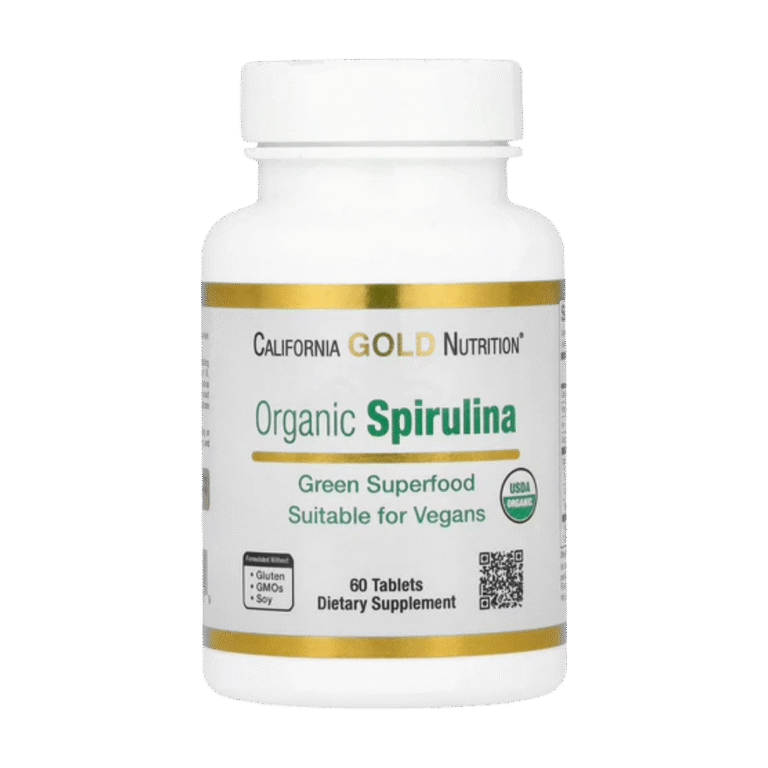 California Gold Nutrition, Organic Spirulina with Phycocyanin, 500Mg, 60 Tablets, 20 Servings