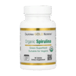 California Gold Nutrition, Organic Spirulina with Phycocyanin, 500Mg, 60 Tablets, 20 Servings