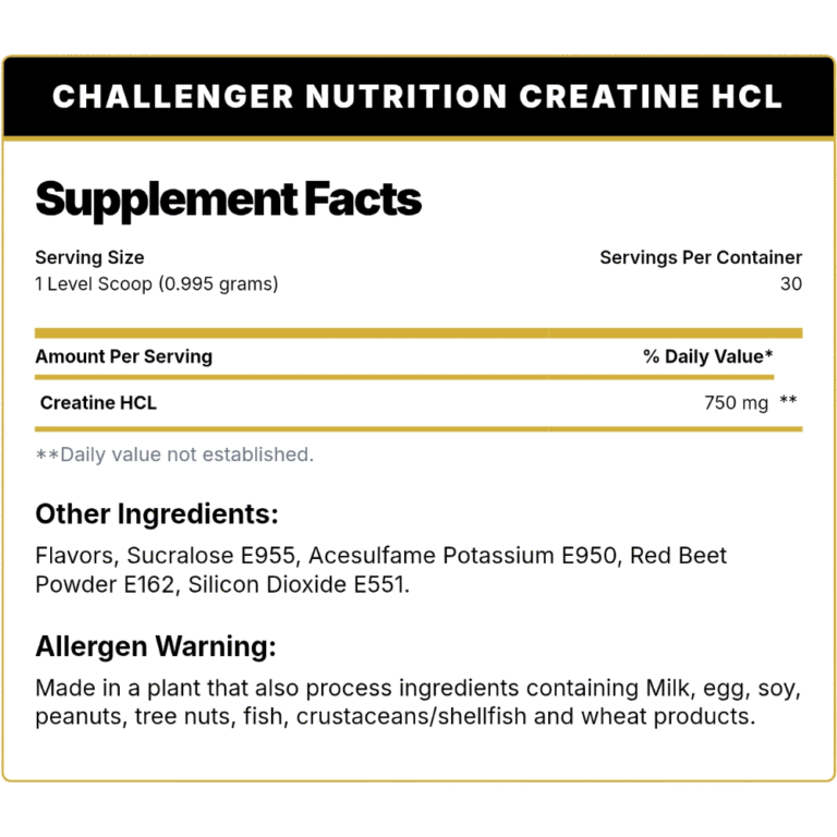 Challenger Nutrition, Creatine HCL, 30g, 30 Servings