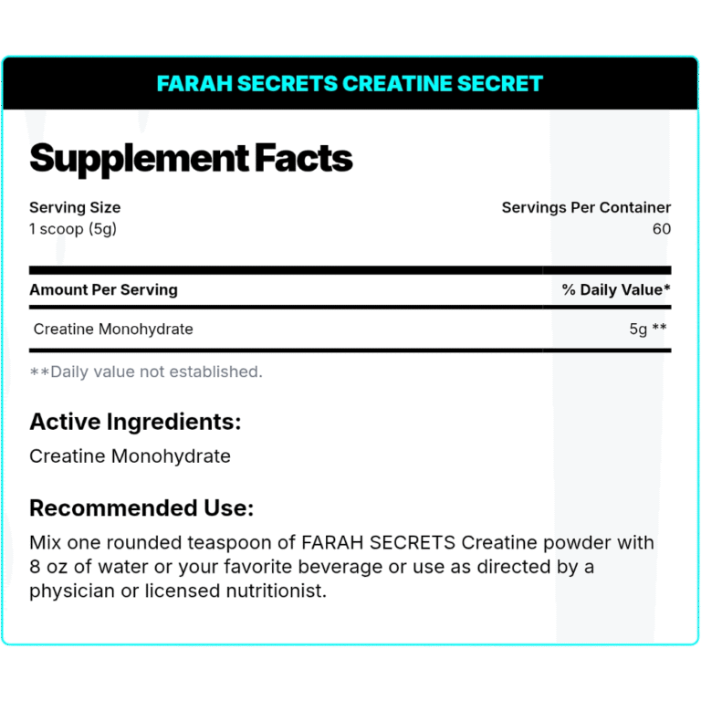 Farah Secret, CREATINE SECRET, 300g, 60 Servings