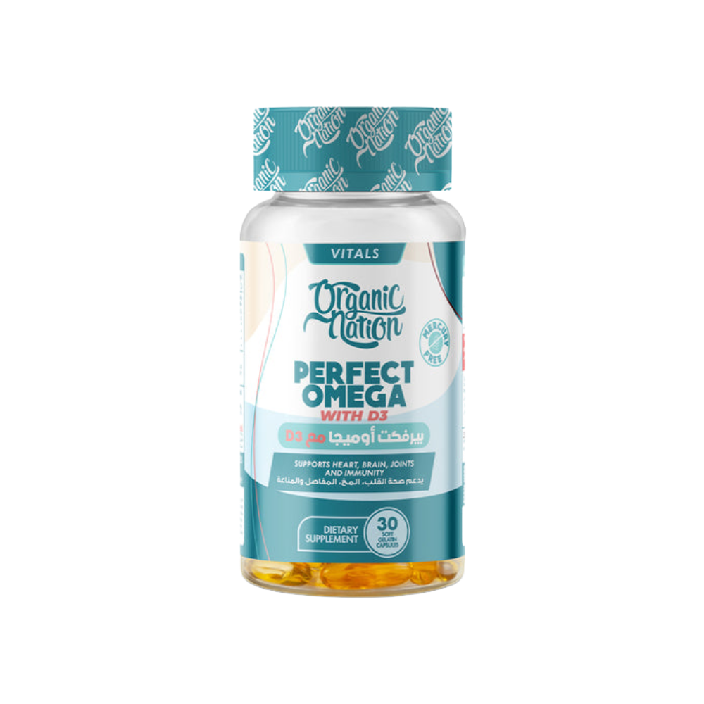 Organic Nation, Perfect Omega-3 With D3, 30 softgel, 30 Servings
