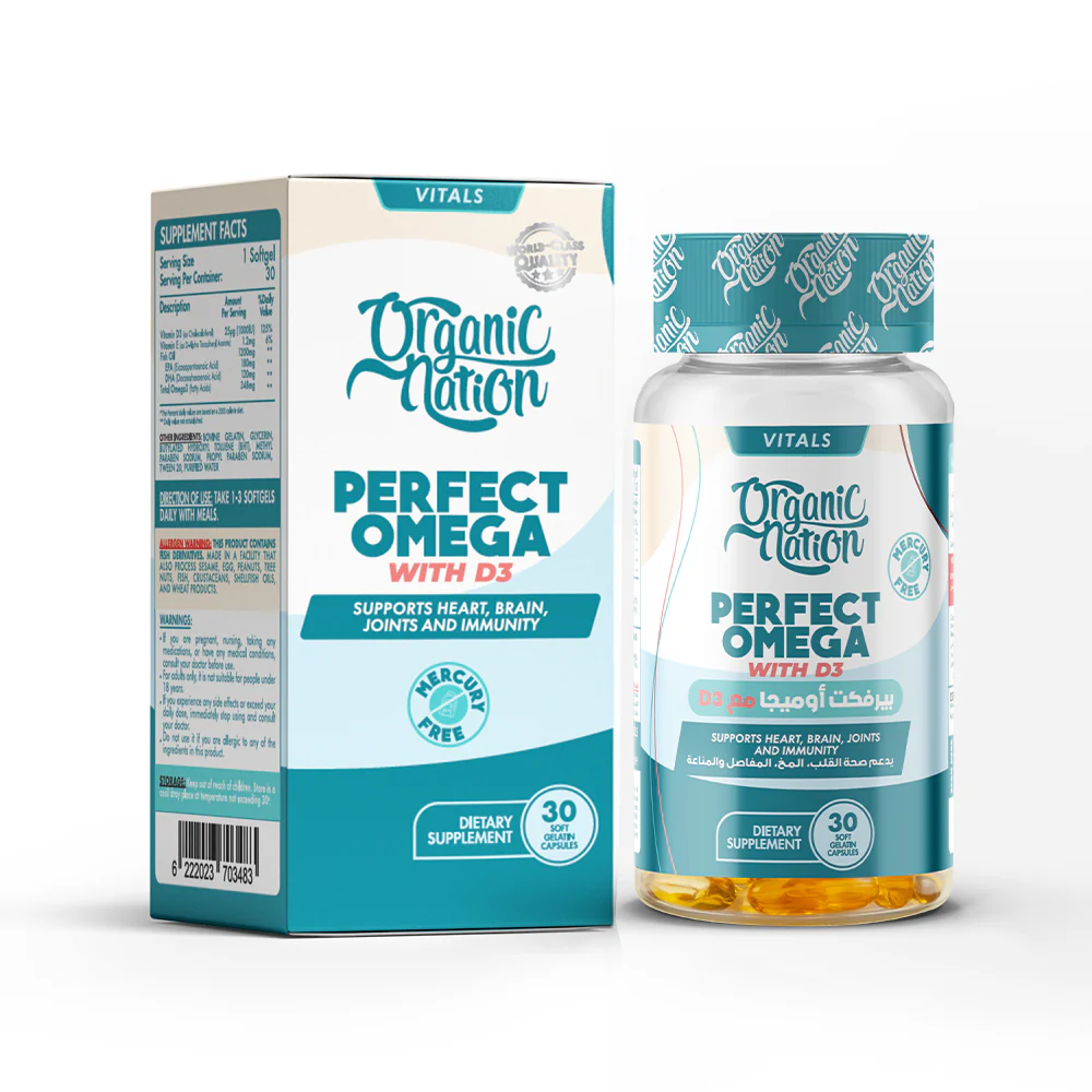 Organic Nation Perfect Omega3 With Vitamin D3, 30 Capsules ,30 Servings