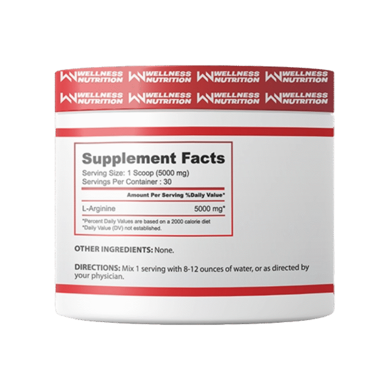 Wellness Nutrition, Arginine, Unflavored, 150g, 30 Servings